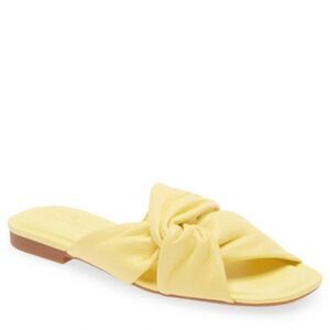 New Nordstrom Caslon Canari Slide Sandal light yellow canary slip on slide 5
